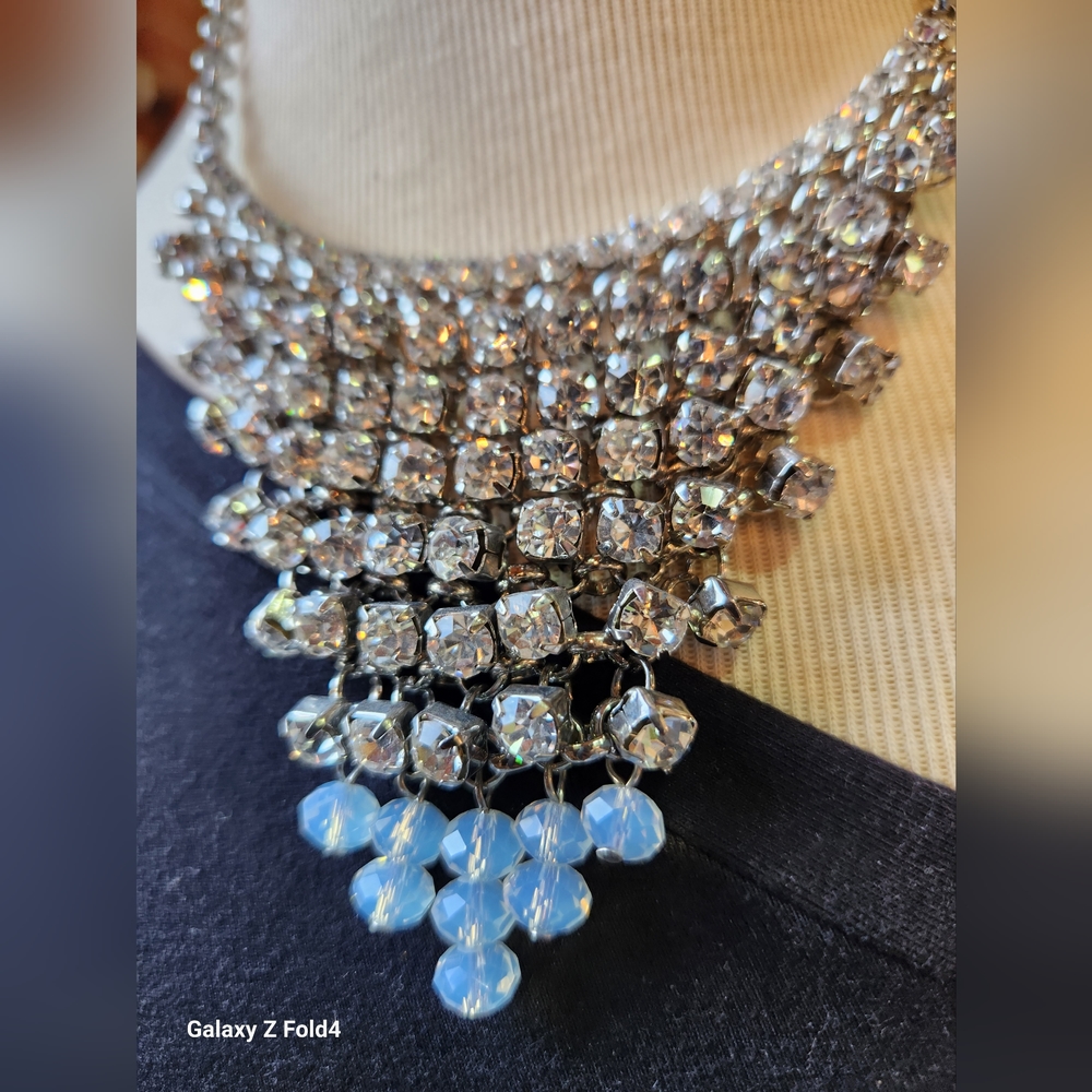 Rhinestone Necklace with Earrings Set - Picture 14 of 17